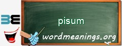 WordMeaning blackboard for pisum